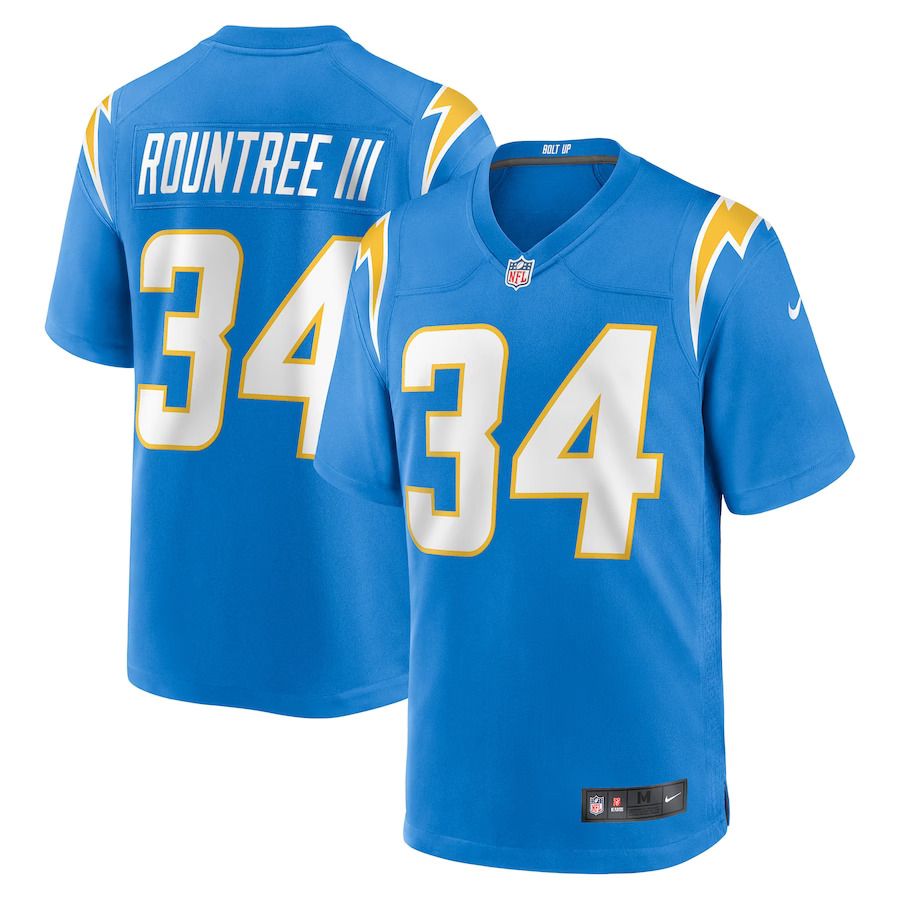 Men Los Angeles Chargers #34 Larry Rountree III Nike Powder Blue Player Game NFL Jersey